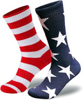 American Flag Blue Funny Socks For Supporters of Donald President, Novelty Gag Gifts For Father's Day and 4th of july, Onesize