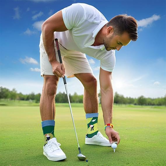 Trumpi Golf Funny Socks For Supporters of Donald President, Novelty Gag Gifts For Father's Day and 4th of july, Onesize