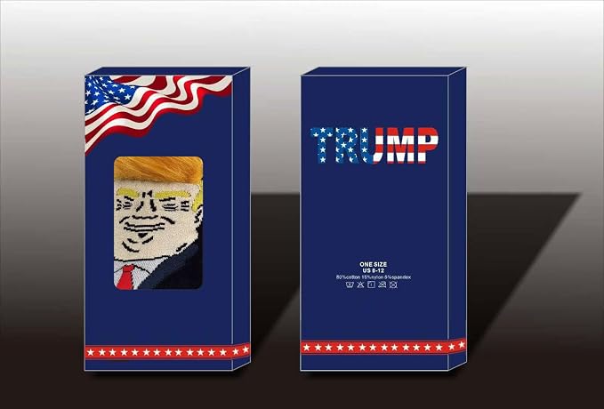 Bf - Unisex Funny Gift Socks Novelty President 2024 Socks MAGA socks Gift Set