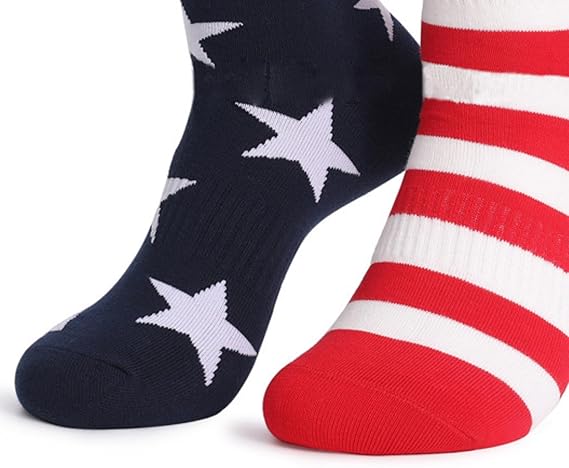 American Flag Blue Funny Socks For Supporters of Donald President, Novelty Gag Gifts For Father's Day and 4th of july, Onesize