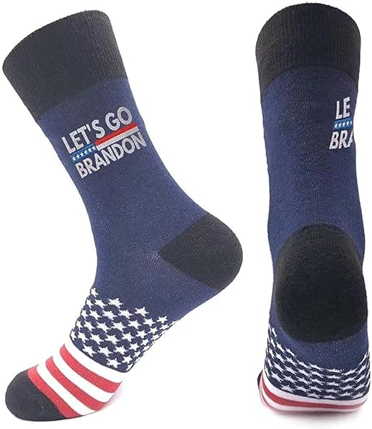 Black Brandon Funny Socks For Supporters of Donald President, Novelty Gag Gifts For Father's Day and 4th of july, Onesize (Copy)
